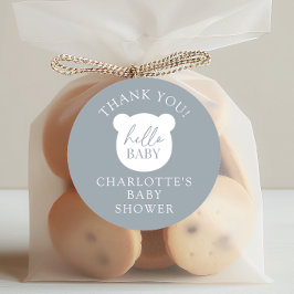 Hallo Baby Bear Vielen Dank Runder Aufkleber