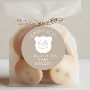 Hallo Baby Bear Vielen Dank Runder Aufkleber