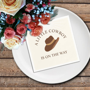 Hallo Baby! Cowboy Western Baby Shower Serviette