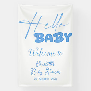 Hallo Baby Elegante Babyparty Banner