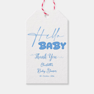 Hallo Baby Elegante Babyparty Geschenkanhänger