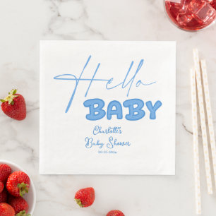 Hallo Baby Elegante Babyparty Serviette