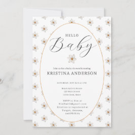 Hallo Baby Frühling Narzisse Baby Shower  Einladung