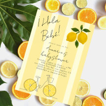Hallo Baby Gelbe Streifen Zitronen Babyparty