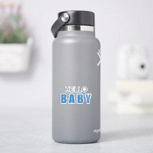 Hallo Baby-Junge Dusche Aufkleber 