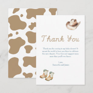 Hallo Baby Kleiner Cowboy Baby Shower Dankeskarte