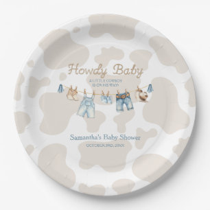 Hallo Baby Kleiner Cowboy Baby Shower Einladung Pappteller