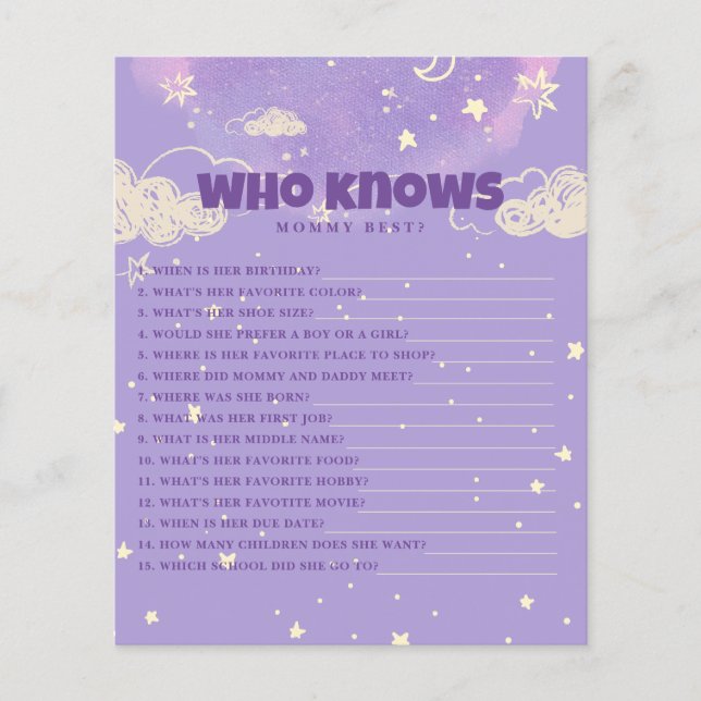 Hallo Baby Lila Dream, der Mommy Baby kennt (Vorderseite)