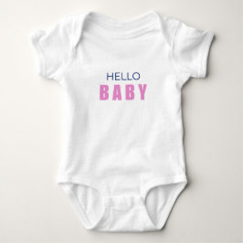 Hallo Baby Minimal Mädchen Bodysuit Strampler