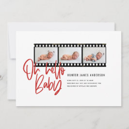 Hallo, Baby, moderne grafische Multifilm-Foto-Roll Ankündigung