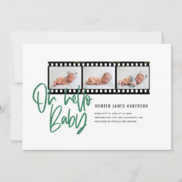 Hallo, Baby, moderne grafische Multifilm-Foto-Roll Ankündigung