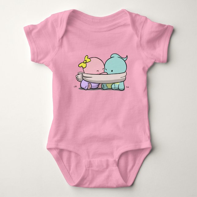 Hallo Baby Pou Strampler (Vorderseite)