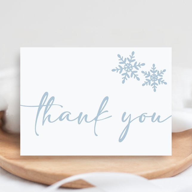 Hallo Baby Shower Dankeskarte (Winter Baby Shower Thank You Card)