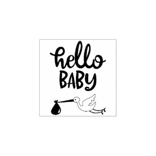 Hallo Baby Shower Gummistempel