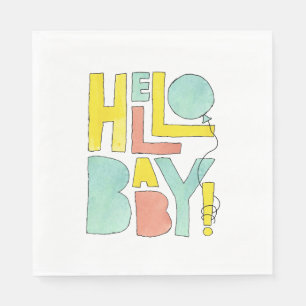 Hallo Baby Willkommen bei Neugeborenen Geburtstag Serviette