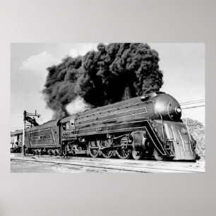 Hallo Ball es!  Begrenzte Vintage Eisenbahn des Poster