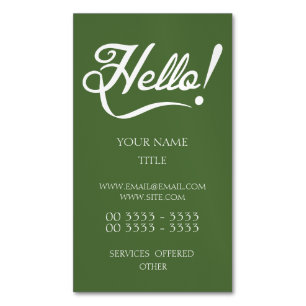 Hallo - Baum-Spitze Magnetische Visitenkarte