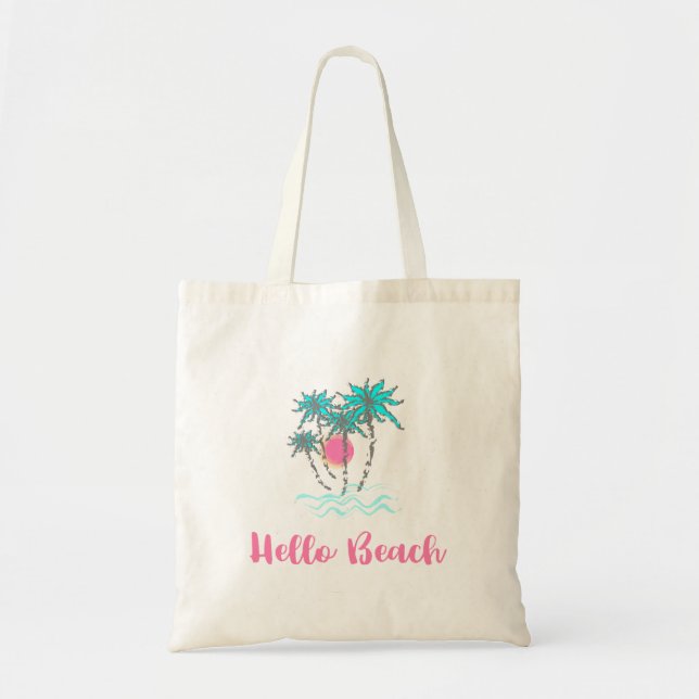 Hallo Beach Tropical Style Sommerspass Tragetasche (Vorne)