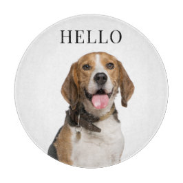 Hallo Beagle Dog Portrait Personalisiertes Foto Schneidebrett