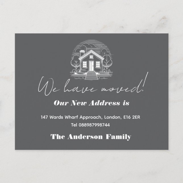 Hallo, bearbeitbar Wir sind neu im Nachbarschafts- Postkarte (Vorderseite)