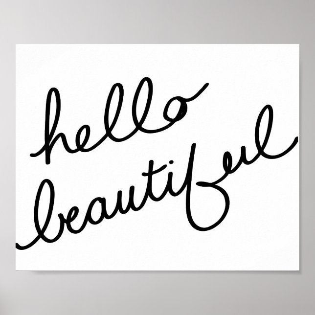 hallo beautiful - art print poster (Vorne)