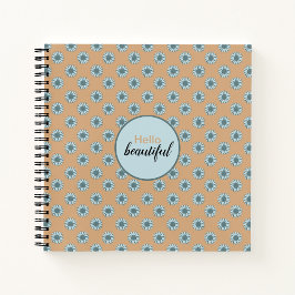 Hallo Beautiful Blue Sunblumen Notizbuch