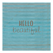 Hallo Beautiful Chic Striping Design | Poster