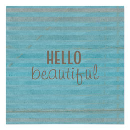 Hallo Beautiful Chic Striping Design | Poster