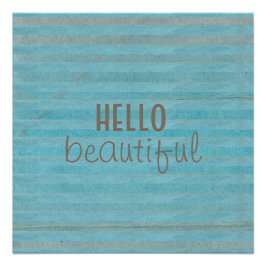 Hallo Beautiful Chic Striping Design | Poster