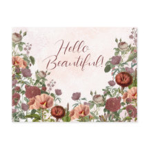 Hallo Beautiful Floral Botanic Watercolor Boho