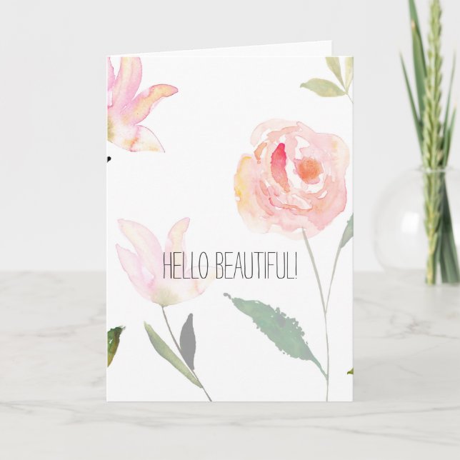 Hallo Beautiful Karte (Vorderseite)