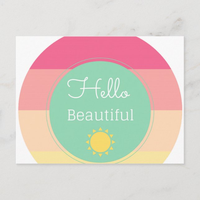 Hallo Beautiful Postkarte (Vorderseite)