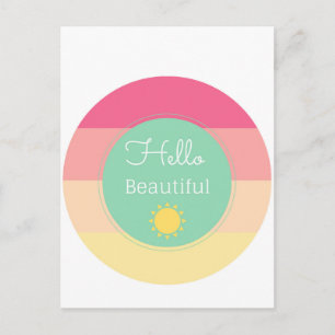 Hallo Beautiful Postkarte