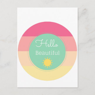 Hallo Beautiful Postkarte