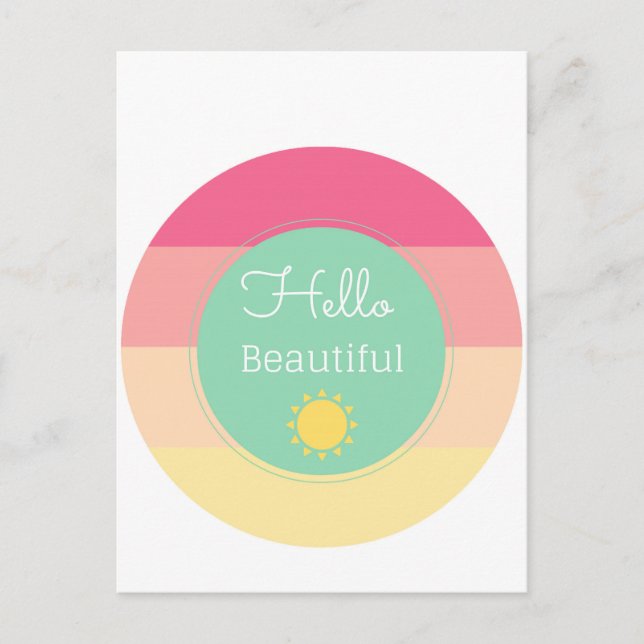 Hallo Beautiful Postkarte (Vorderseite)