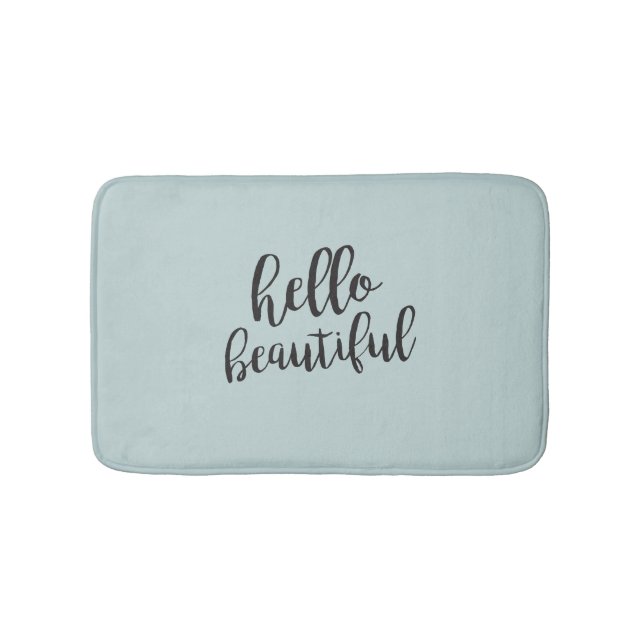 Hallo Beautiful Türkise Bath Mat Badematte (Vorderseite)
