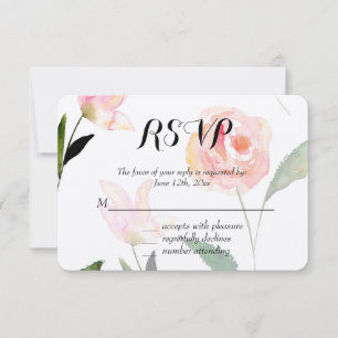 Hallo Beautiful Watercolor Floral UAWG RSVP Karte