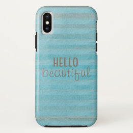 Hallo Beautiful Zitat Boho Striping Muster Case-Mate iPhone Hülle