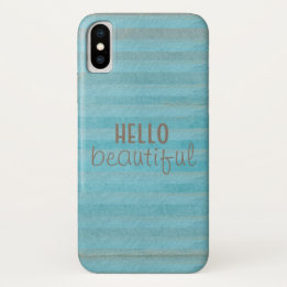 Hallo Beautiful Zitat Boho Striping Muster Case-Mate iPhone Hülle