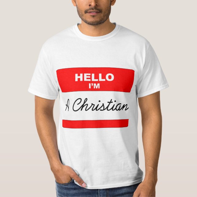 Hallo bin ich ein christliches T-Shirt (Vorderseite)