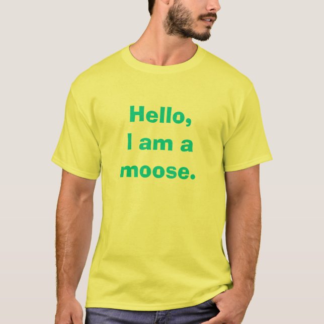 Hallo, bin ich ein Elch T-Shirt (Vorderseite)