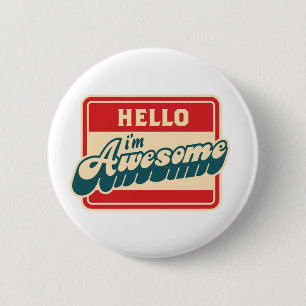 Hallo bin ich fantastischer Knopf Button