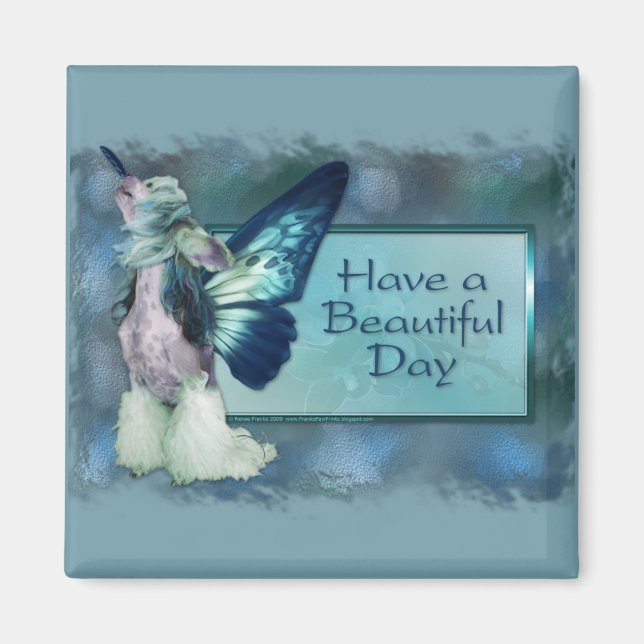 Hallo - Blue Wings - Beautiful Day - Sheeba Magnet (Vorne)
