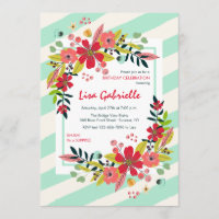 Hallo Blume des Glücks Einladung