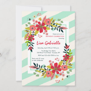 Hallo Blume des Glücks Einladung