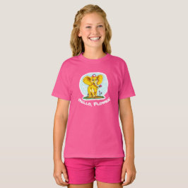 „Hallo, Blume! – Süßes gelbes Elefant-T-Shirt für T-Shirt