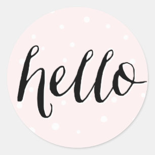 Hallo ! Blush Polka Dots Sticker