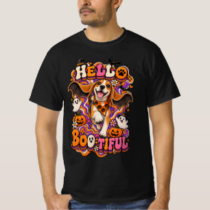 Hallo Bootiful Beagle Halloween Lustig Groovy Hexe T-Shirt