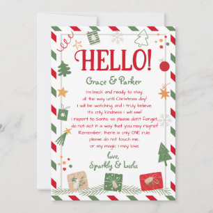 Hallo Brief von deinen Weihnachtselfen Einladung