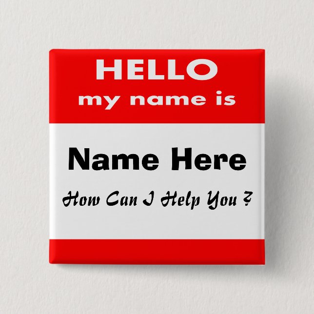 Hallo Button (Vorderseite)